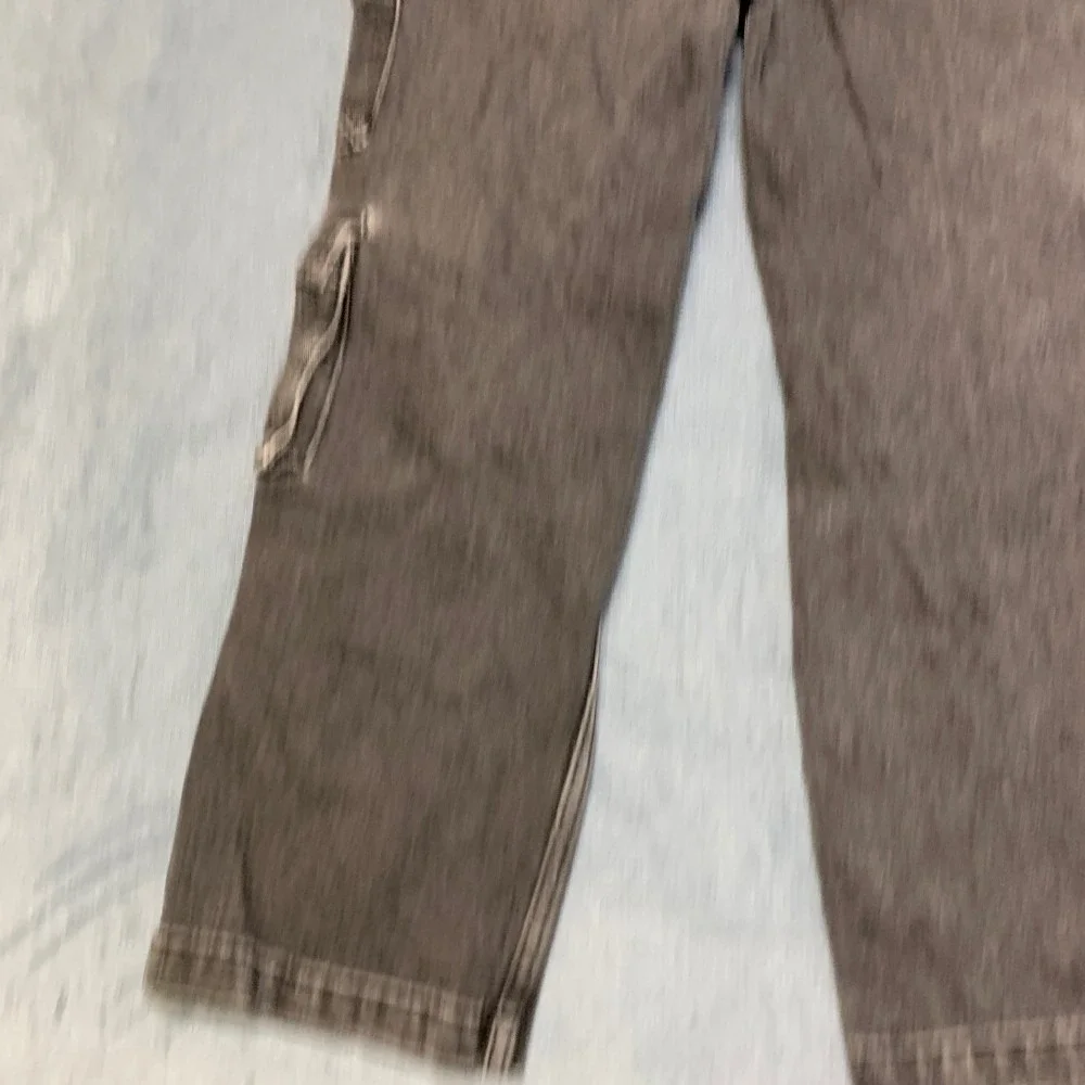 Pacsun Baggy Jeans Kids 10 Gray Denim Cargo Pockets Zip Fly Comfort Outdoor